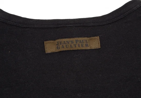 ジーンズポールゴルチエJean's Paul GAULTIER グラフィックプリント刺繍ストレッチカットソー 黒S K-105518_015