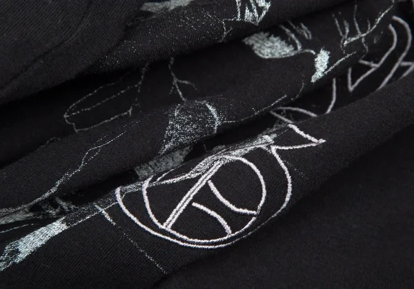 ジーンズポールゴルチエJean's Paul GAULTIER グラフィックプリント刺繍ストレッチカットソー 黒S K-105518_016