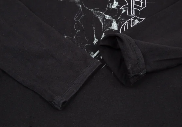 ジーンズポールゴルチエJean's Paul GAULTIER グラフィックプリント刺繍ストレッチカットソー 黒S K-105518_006