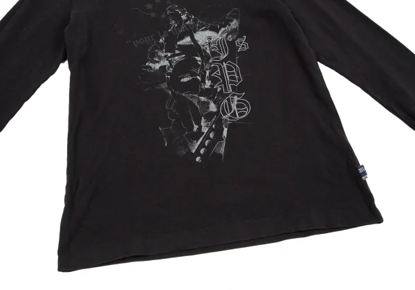 ジーンズポールゴルチエJean's Paul GAULTIER グラフィックプリント刺繍ストレッチカットソー 黒S K-105518_007