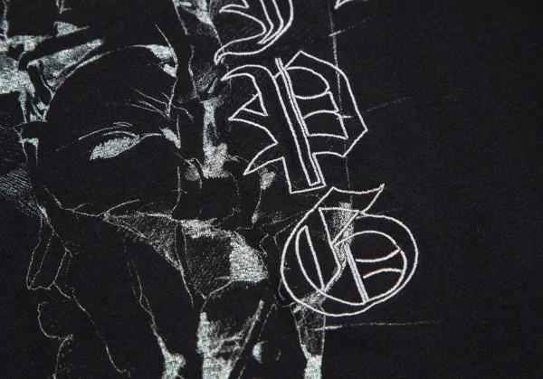 ジーンズポールゴルチエJean's Paul GAULTIER グラフィックプリント刺繍ストレッチカットソー 黒S K-105518_009