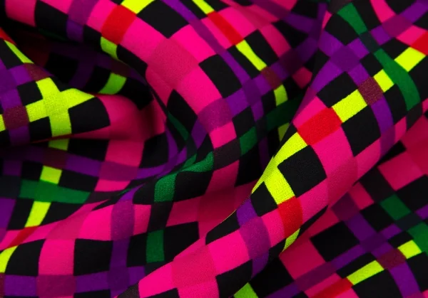 イヴサンローランYves Saint Laurent ポリバイアスチェック5分袖シャツ マルチM K-105537_012