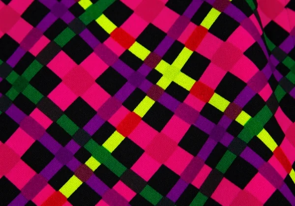 イヴサンローランYves Saint Laurent ポリバイアスチェック台形スカート マルチM K-105538_010