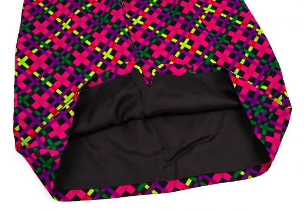 イヴサンローランYves Saint Laurent ポリバイアスチェック台形スカート マルチM K-105538_009