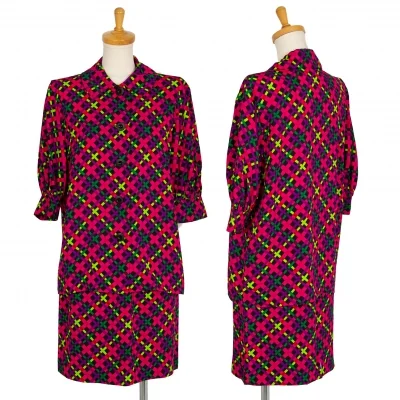 イヴサンローランYves Saint Laurent ポリバイアスチェックセットアップ マルチ