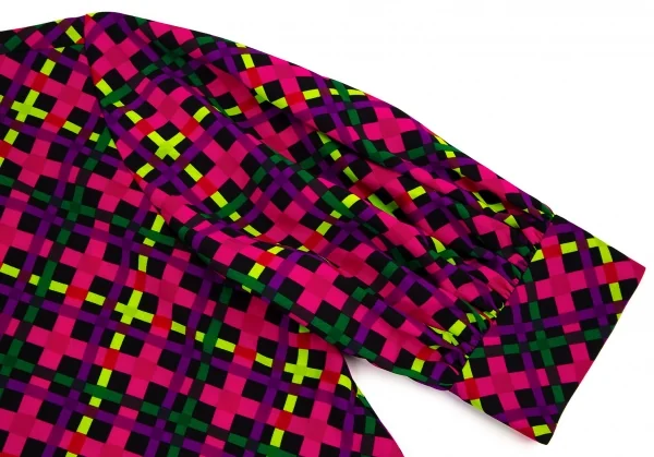 イヴサンローランYves Saint Laurent ポリバイアスチェックセットアップ マルチM K-105539_005