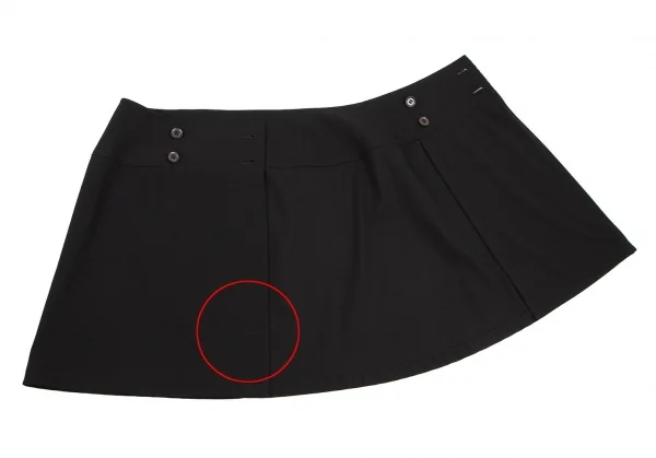 ワイズY's ウールギャバラップミニスカート 黒2 K-105546_006