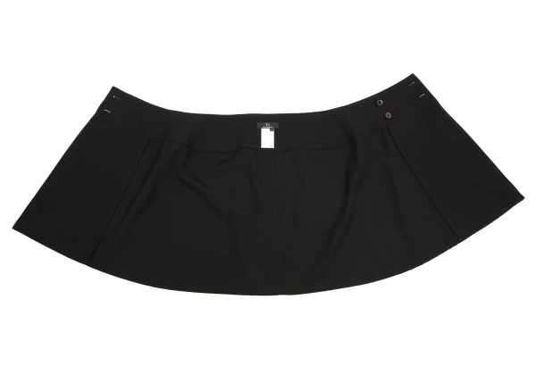 ワイズY's ウールギャバラップミニスカート 黒2 K-105546_008