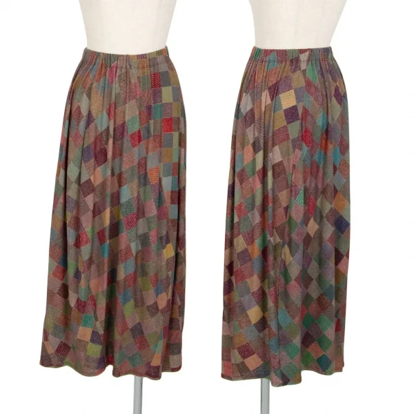 ヨーガンレールJURGEN LEHL ブロックチェックスカート マルチM K-105571_001