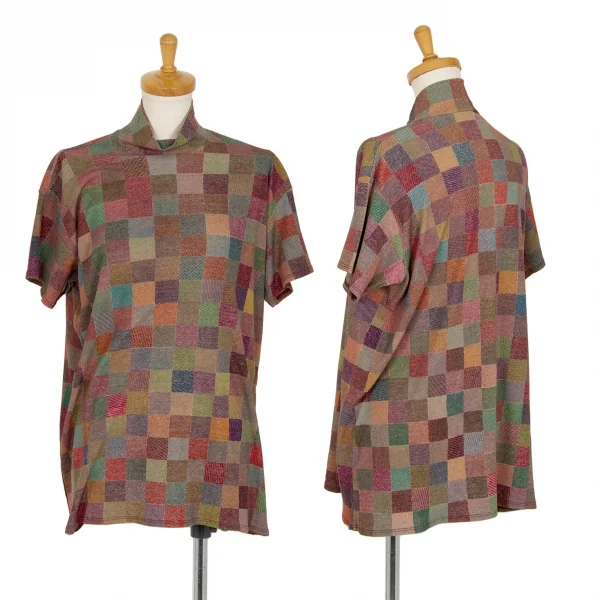 ヨーガンレールJURGEN LEHL ブロックチェックハイネックTシャツセットアップ マルチM K-105572_002