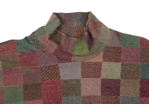 ヨーガンレールJURGEN LEHL ブロックチェックハイネックTシャツセットアップ マルチM K-105572_004