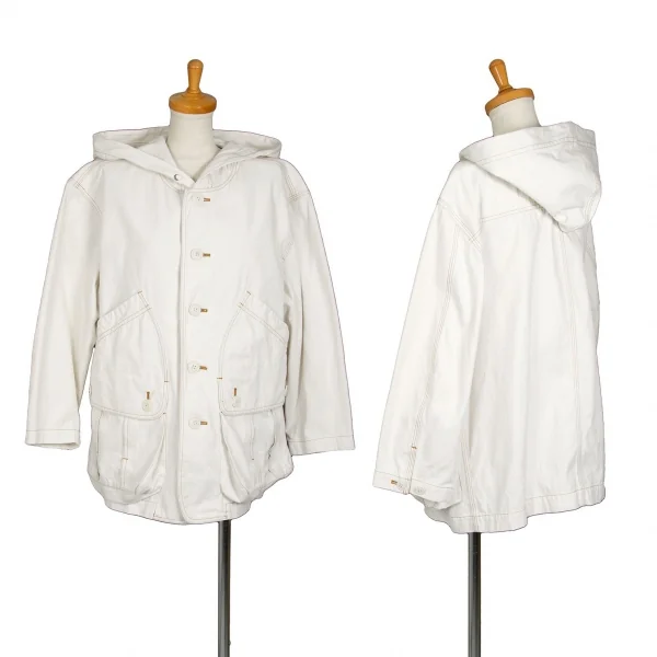 イッセイミヤケISSEY MIYAKE I.S. コットンキャンバスフーデッドジャケット