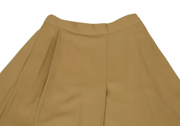 イッセイミヤケペルマネンテISSEY MIYAKE PERMANENTE ウール混タックデザインスカート ベージュL K-105584_003