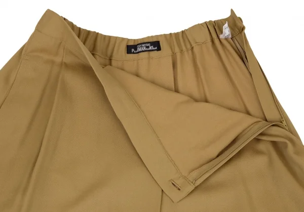 イッセイミヤケペルマネンテISSEY MIYAKE PERMANENTE ウール混タックデザインスカート ベージュL K-105584_005