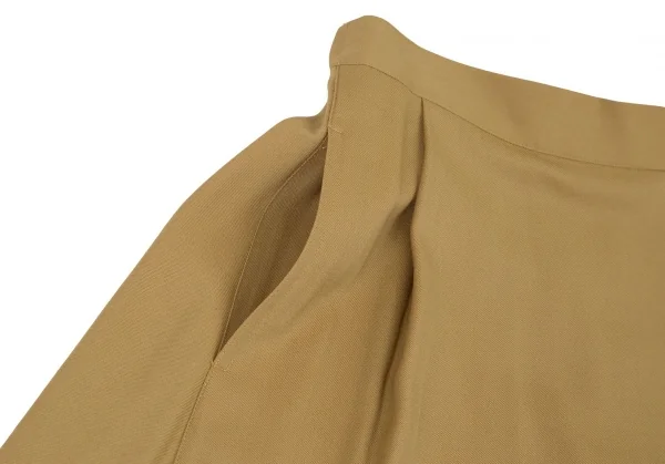 イッセイミヤケペルマネンテISSEY MIYAKE PERMANENTE ウール混タックデザインスカート ベージュL K-105584_006