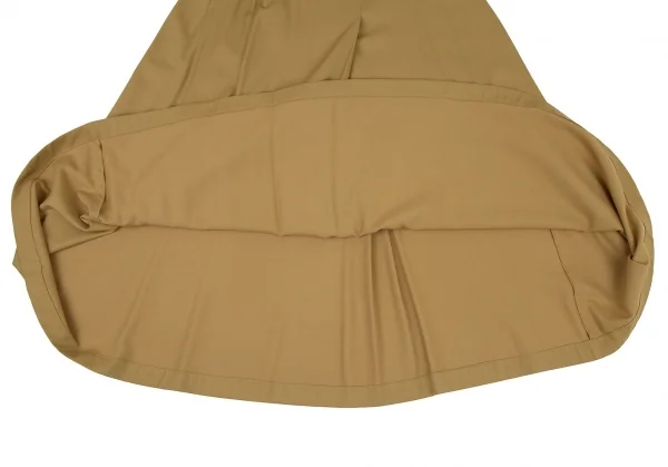 イッセイミヤケペルマネンテISSEY MIYAKE PERMANENTE ウール混タックデザインスカート ベージュL K-105584_008