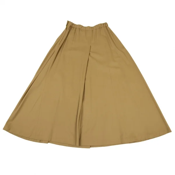 イッセイミヤケペルマネンテISSEY MIYAKE PERMANENTE ウール混タックデザインスカート ベージュL K-105584_009