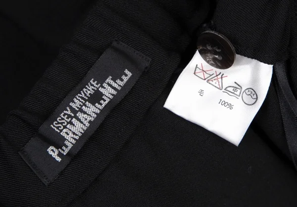 イッセイミヤケペルマネンテISSEY MIYAKE PERMANENTE ウールギャバタックデザインスカート 黒L K-105585_012