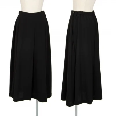 イッセイミヤケペルマネンテISSEY MIYAKE PERMANENTE ウールギャバタックデザインスカート 黒