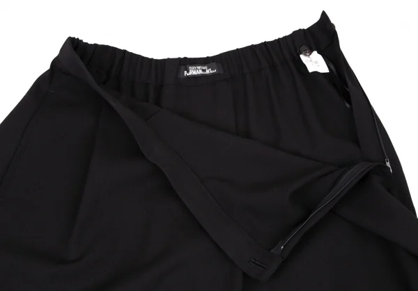 イッセイミヤケペルマネンテISSEY MIYAKE PERMANENTE ウールギャバタックデザインスカート 黒L K-105585_004