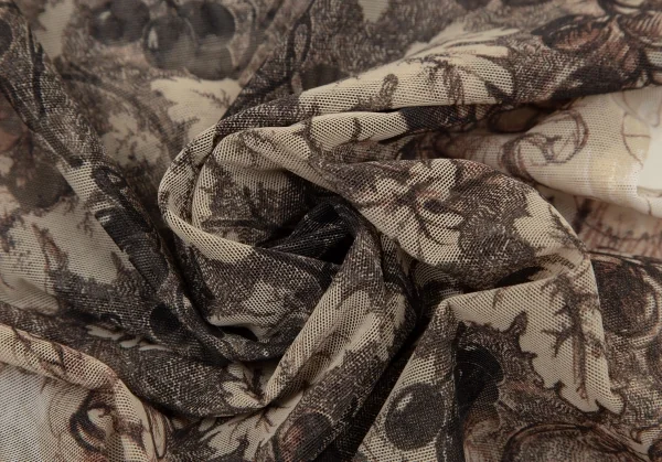 ジャンポールゴルチエJean Paul GAULTIER ボタニカルプリントパワーネットロングスリーブカットソー オフベージュ40 K-105602_013