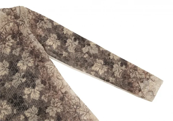 ジャンポールゴルチエJean Paul GAULTIER ボタニカルプリントパワーネットロングスリーブカットソー オフベージュ40 K-105602_004