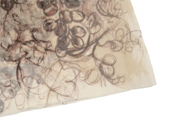 ジャンポールゴルチエJean Paul GAULTIER ボタニカルプリントパワーネットロングスリーブカットソー オフベージュ40 K-105602_007