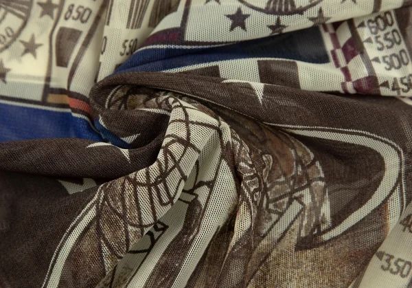 ジャンポールゴルチエJean Paul GAULTIER PARIS グラフィックプリントパワーネットカットソー ベージュモカ40 K-105607_011