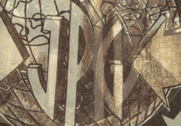 ジャンポールゴルチエJean Paul GAULTIER PARIS グラフィックプリントパワーネットカットソー ベージュモカ40 K-105607_009