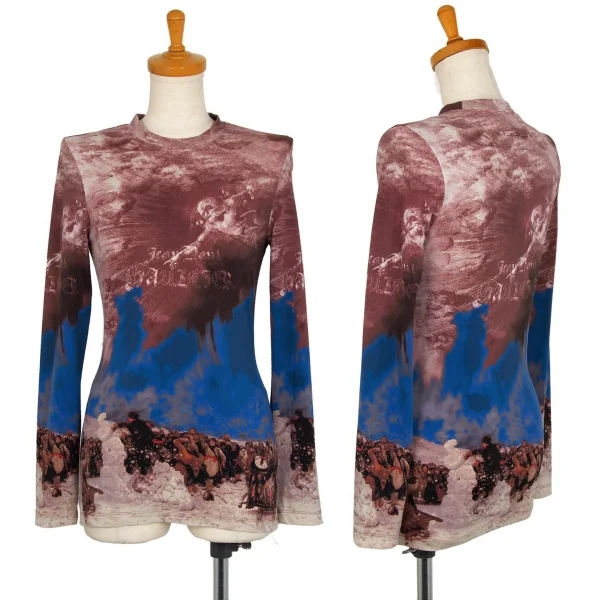 Jean-Paul GAULTIER CLASSIQUE Stretched Long Sleeve Top Multi-Color 40　 K-105614_001