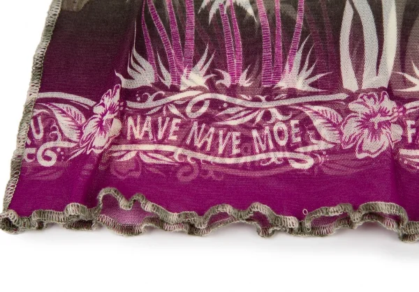 ジャンポールゴルチエ ファムJean Paul GAULTIER FEMME ハイビスカスプリントグラデーションパワーネットカットソー 黄緑紫40 K-105625_007