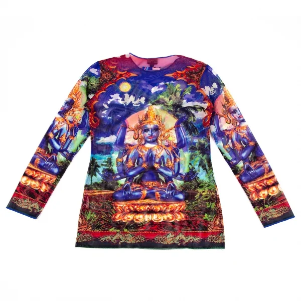 ジャンポールゴルチエ ファムJean Paul GAULTIER FEMME シヴァ神プリントパワーネットカットソー マルチ40 K-105626_010