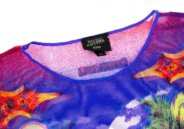 ジャンポールゴルチエ ファムJean Paul GAULTIER FEMME シヴァ神プリントパワーネットカットソー マルチ40 K-105626_004