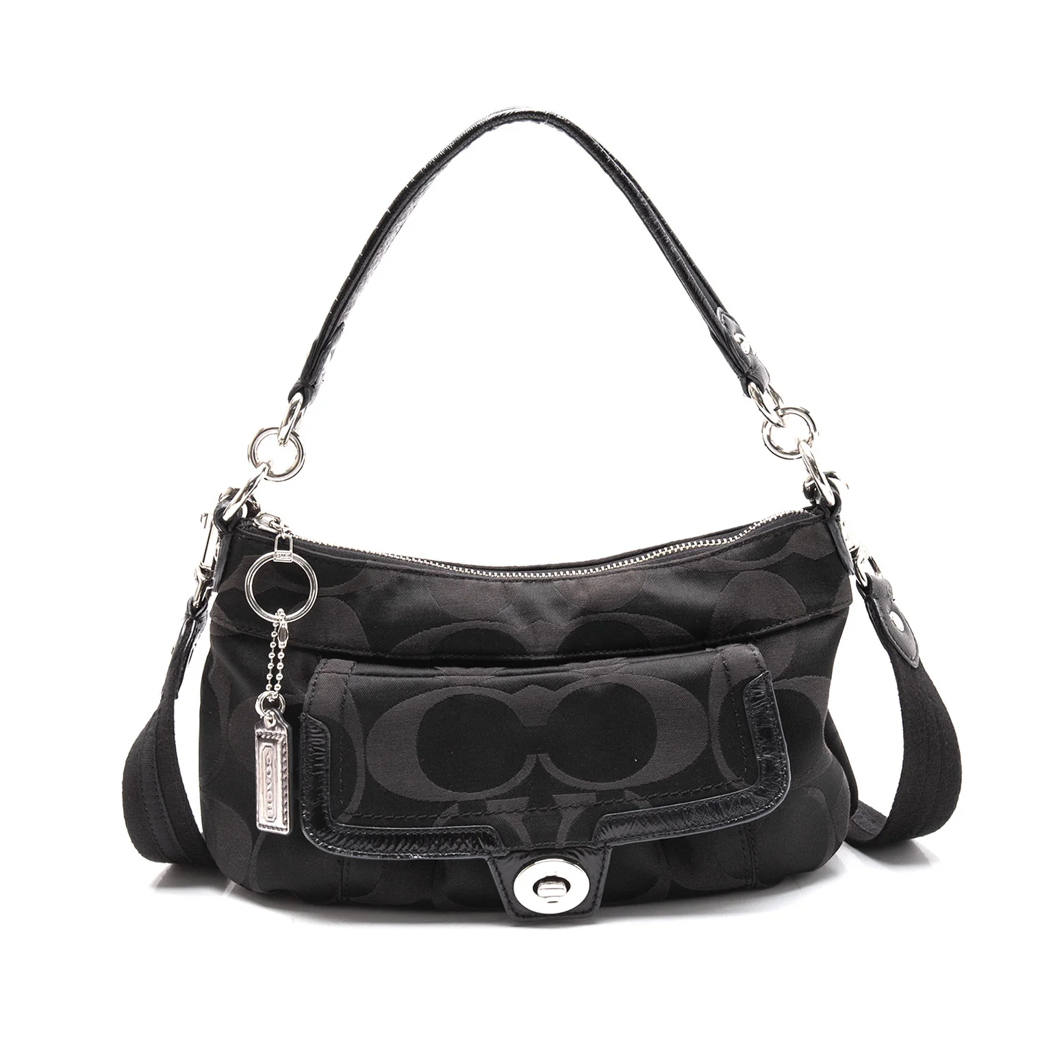 コーチCOACH シグネチャー2WAYショルダーバッグ 黒 | DCブランド