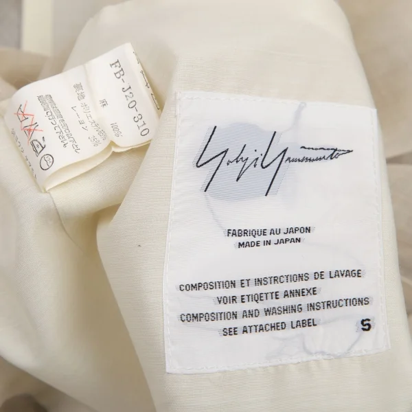 Yohji Yamamoto FEMME Linen See-through Buttonless Jacket K-105656_020