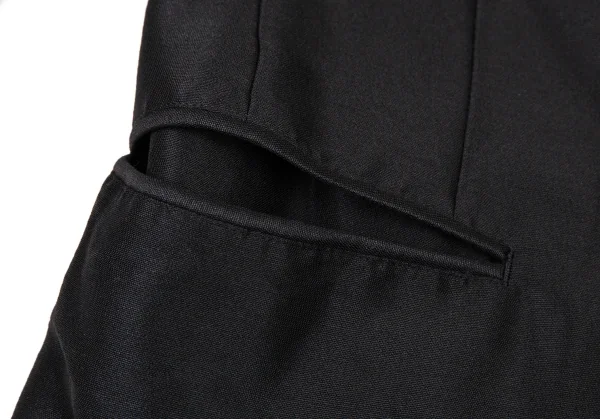 ヨウジヤマモト ファムYohji Yamamoto FEMME モヘヤシルク裁ち切りパフスリーブジャケット 黒1 K-105657_011