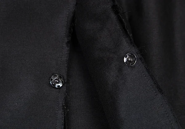 ヨウジヤマモト ファムYohji Yamamoto FEMME モヘヤシルク裁ち切りパフスリーブジャケット 黒1 K-105657_012