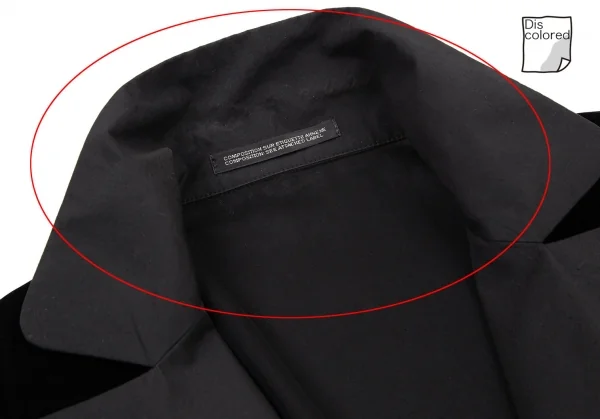 ヨウジヤマモト ファムYohji Yamamoto FEMME ベロアバックロングジャケット 黒1 K-105661_004