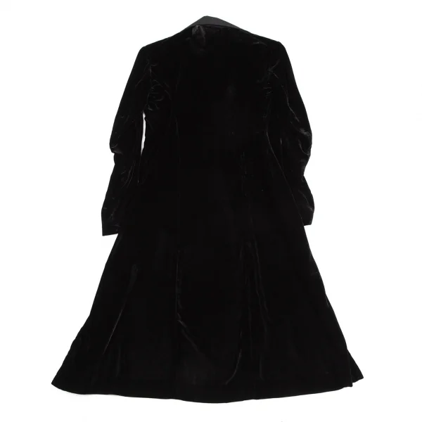 ヨウジヤマモト ファムYohji Yamamoto FEMME ベロアバックロングジャケット 黒1 K-105661_014