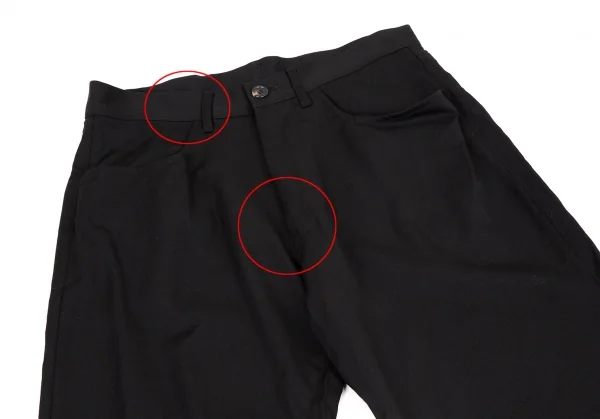 ヨウジヤマモト ファムYohji Yamamoto FEMME シルクサテンワイドタックパンツ 黒SS K-105669_002