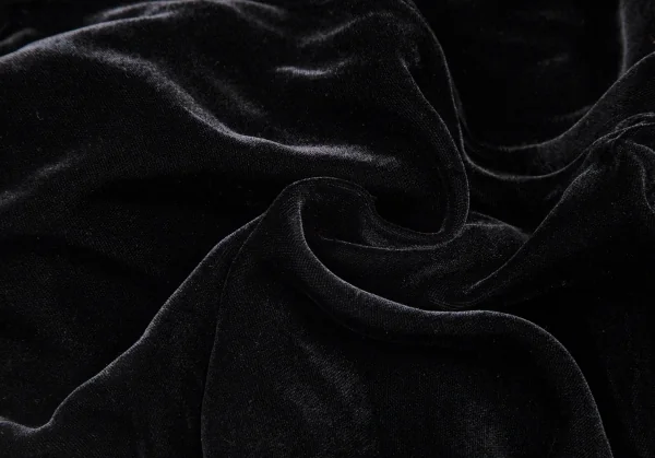 ヨウジヤマモト ファムYohji Yamamoto FEMME ベロア裾絞りパンツ 黒XS K-105675_011