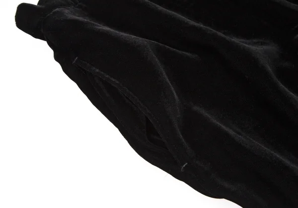 ヨウジヤマモト ファムYohji Yamamoto FEMME ベロア裾絞りパンツ 黒XS K-105675_004