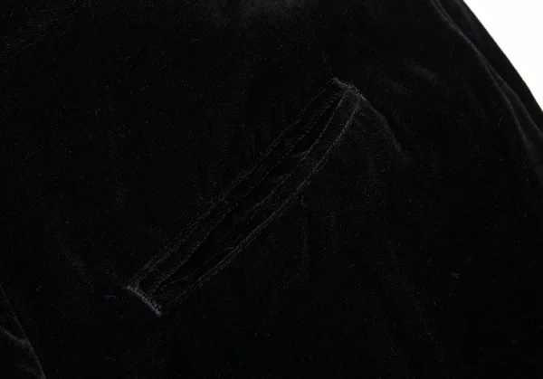 ヨウジヤマモト ファムYohji Yamamoto FEMME ベロア裾絞りパンツ 黒XS K-105675_005
