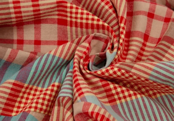 ツモリチサトTSUMORI CHISATO チェック切替ウッドボタンデザイン半袖シャツ マルチM K-105677_010