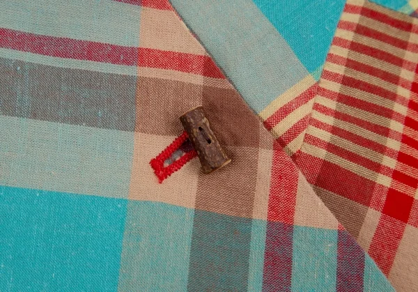 ツモリチサトTSUMORI CHISATO チェック切替ウッドボタンデザイン半袖シャツ マルチM K-105677_005