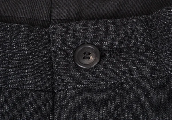 イッセイミヤケ メンISSEY MIYAKE MEN リブ織りツータックパンツ チャコール2 K-105689_004