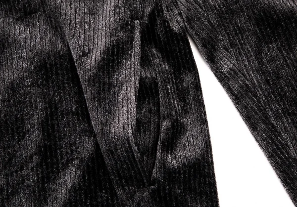 イッセイミヤケ メンISSEY MIYAKE MEN ベロアリブジャケット チャコールL K-105695_010