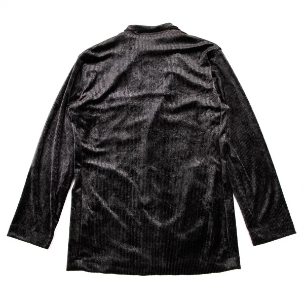 イッセイミヤケ メンISSEY MIYAKE MEN ベロアリブセットアップスーツ チャコールL K-105697_010