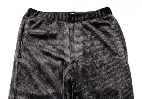 イッセイミヤケ メンISSEY MIYAKE MEN ベロアリブセットアップスーツ チャコールL K-105697_014