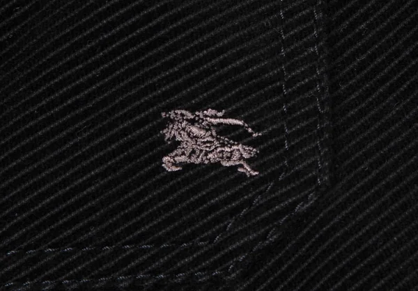 バーバリーロンドンBURBERRY LONDON コットンコーデュロイリブクロップドパンツ 黒36 K-105698_012
